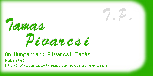 tamas pivarcsi business card