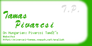 tamas pivarcsi business card